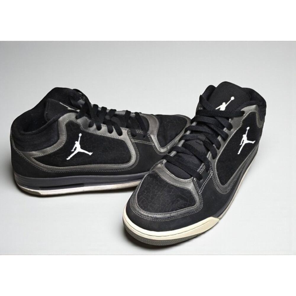 Y2k Air Jordans 1 Flight Black Mid Top Men’s Everyday Basketball Shoes Size 10